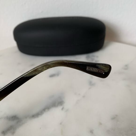 NWT Lanvin Brown Olive Sln 582 Wayfarer Sunglasses - Picture 13 of 13